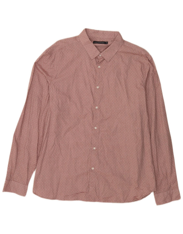 Camicia da uomo French Connection 2XL cotone maculato rosa