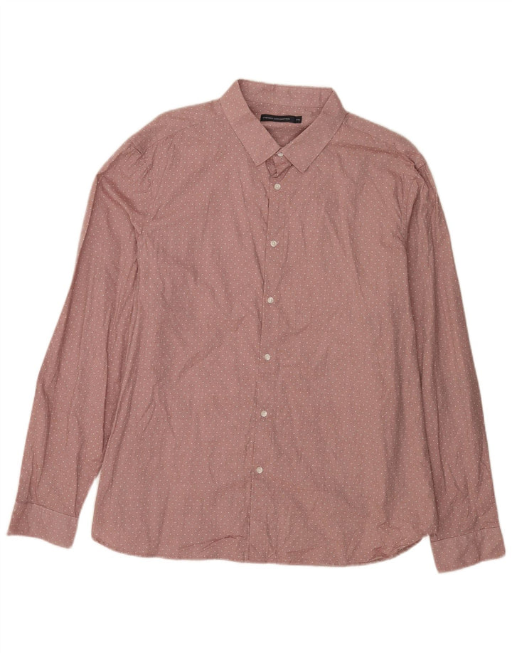 Camicia da uomo French Connection 2XL cotone maculato rosa