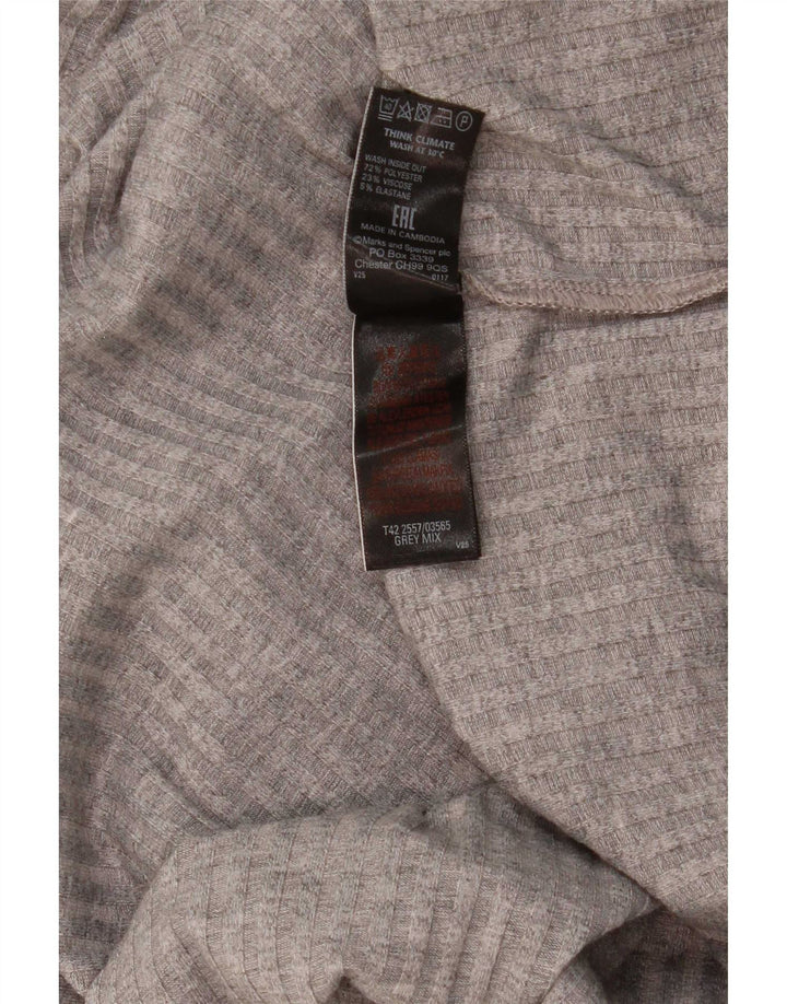 Abito a trapezio senza maniche da donna Marks & Spencer UK 16 Grande poliestere grigio