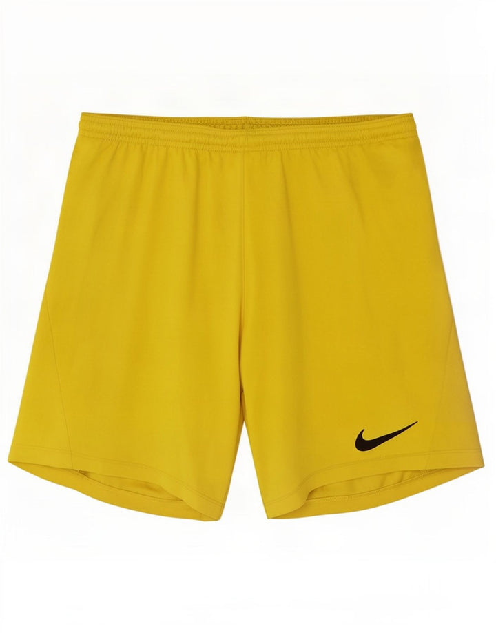 Pantaloncini sportivi Nike Dri Fit Slim da uomo piccoli in poliestere giallo