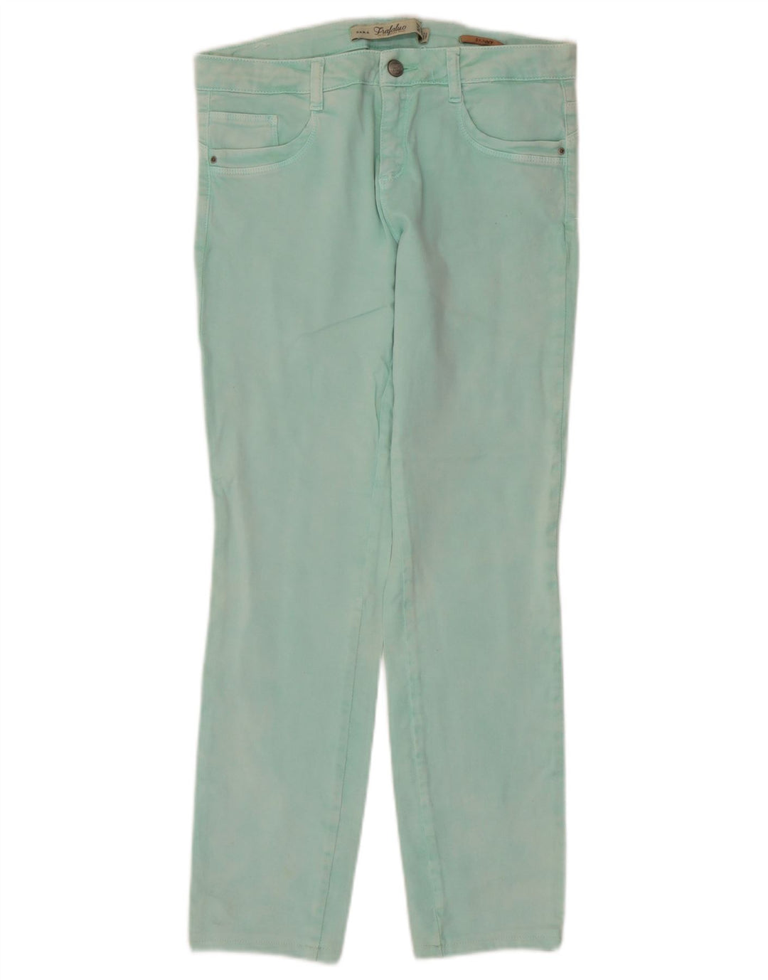 Jeans dritti Trafaluc da donna Zara EU 40 medi W30 L28 Turchese