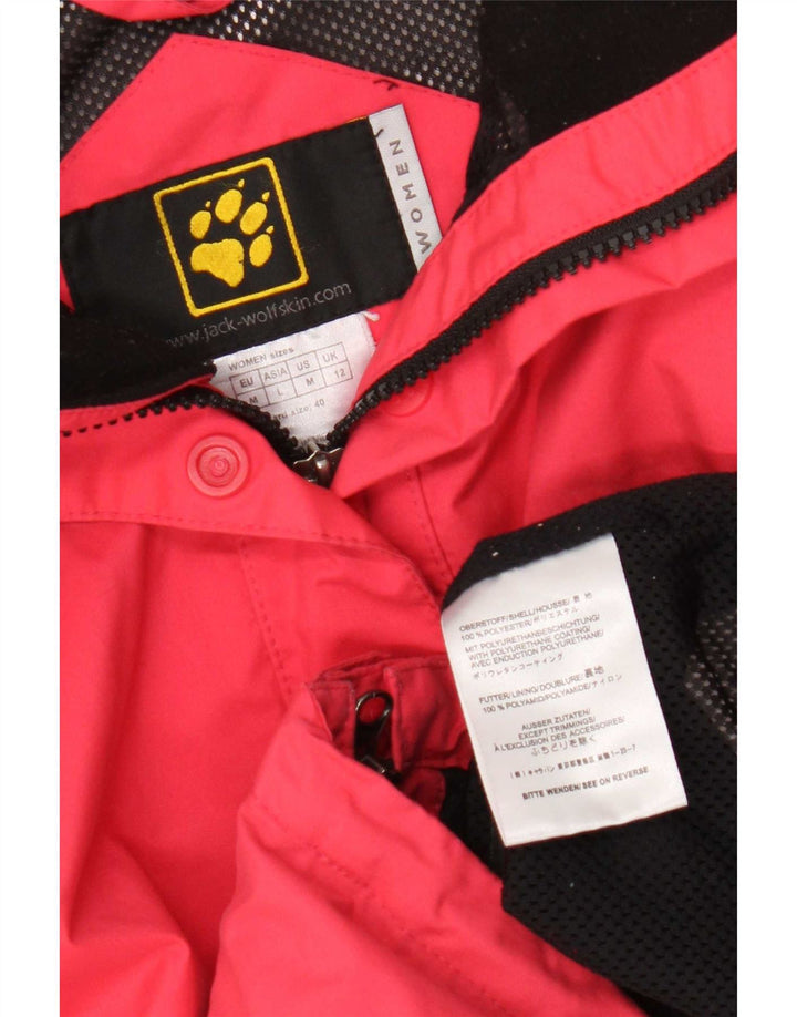 Giacca antipioggia con cappuccio da donna Jack Wolfskin UK 12 poliestere rosa medio