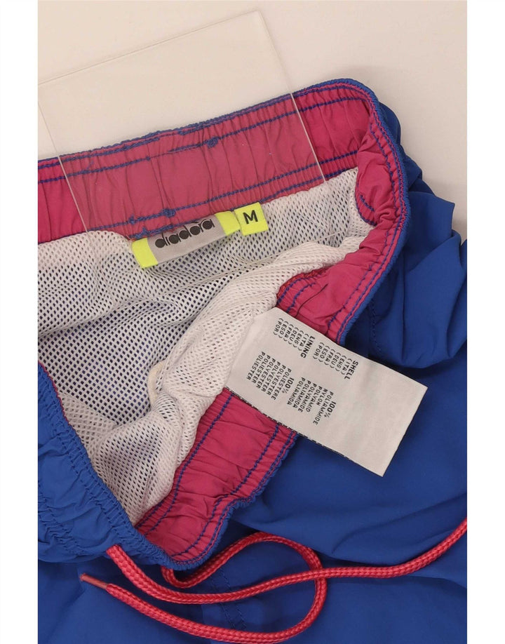Pantaloncini da bagno grafici da uomo Diadora blu medio in poliestere