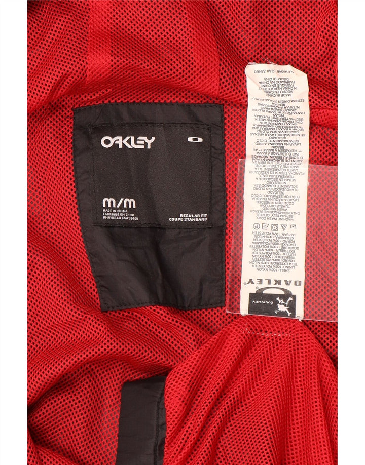 Giacca antipioggia da uomo Oakley con vestibilità regolare con cappuccio UK 38 nylon nero medio