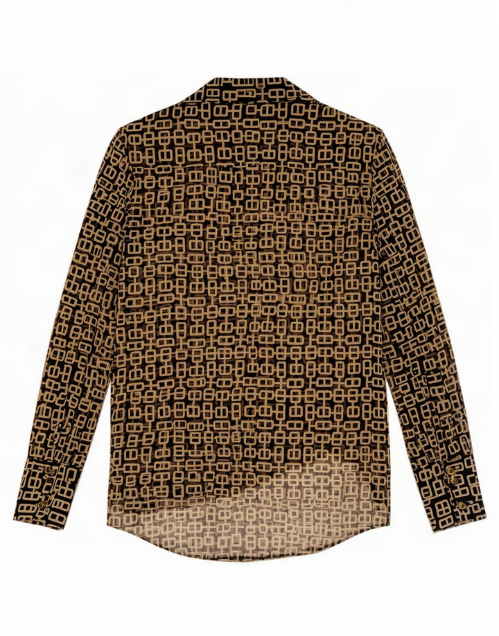 Maglia pullover trasparente da donna Zara UK 6 XS poliestere geometrico nero
