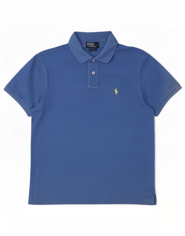 Polo Ralph Lauren da uomo slim fit polo grande in cotone blu
