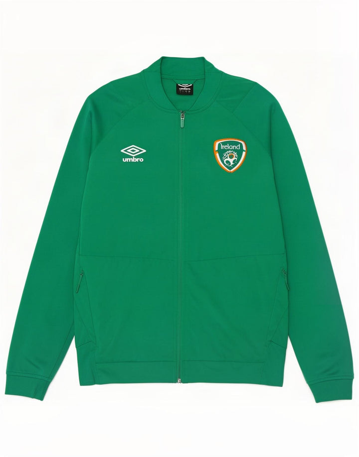 Giacca da ginnastica Umbro da uomo Irlanda, piccola, in poliestere verde