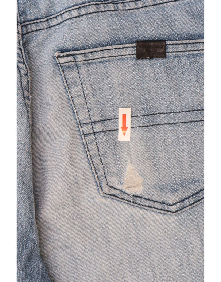 Shorts Uomo Trussardi in Denim W30 Blu Medio Cotone