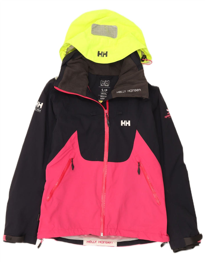 Giacca da sci con cappuccio da donna Helly Hansen UK 10 Small Blu Navy Colourblock