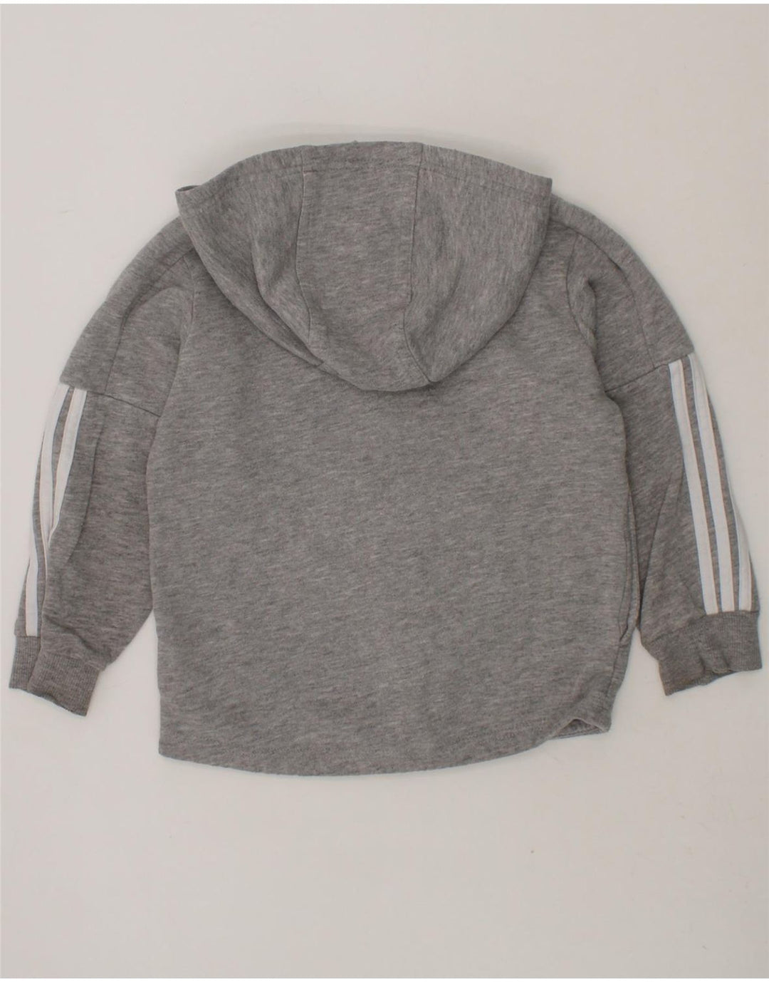 ADIDAS Boys Zip Hoodie Sweater 2-3 Years Grey Cotton Vintage Adidas and Second-Hand Adidas from Messina Hembry 