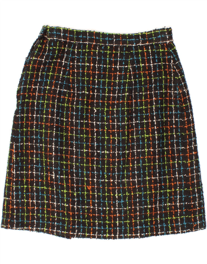 VINTAGE Womens Straight Skirt W26 Small Black Check Vintage Vintage and Second-Hand Vintage from Messina Hembry 