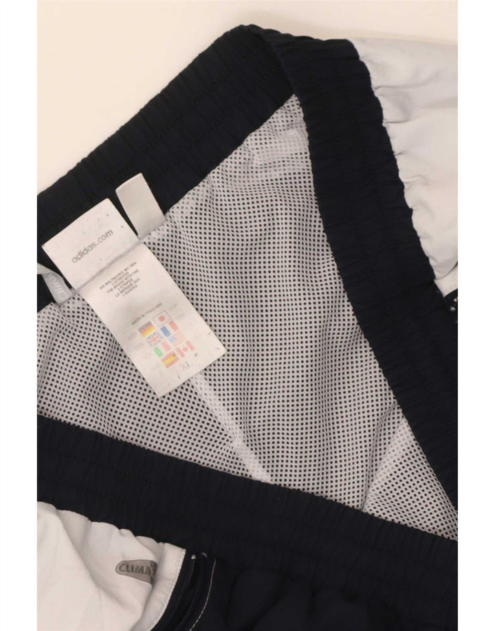 Pantaloni da tuta da uomo Adidas XL in poliestere color block blu navy