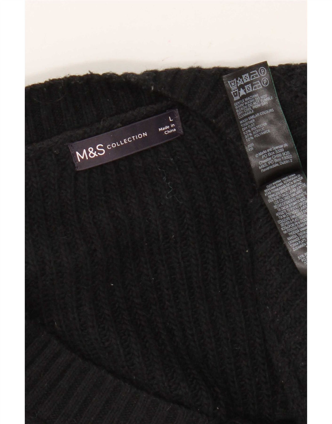 Canottiera da uomo Marks & Spencer grande nera in poliestere
