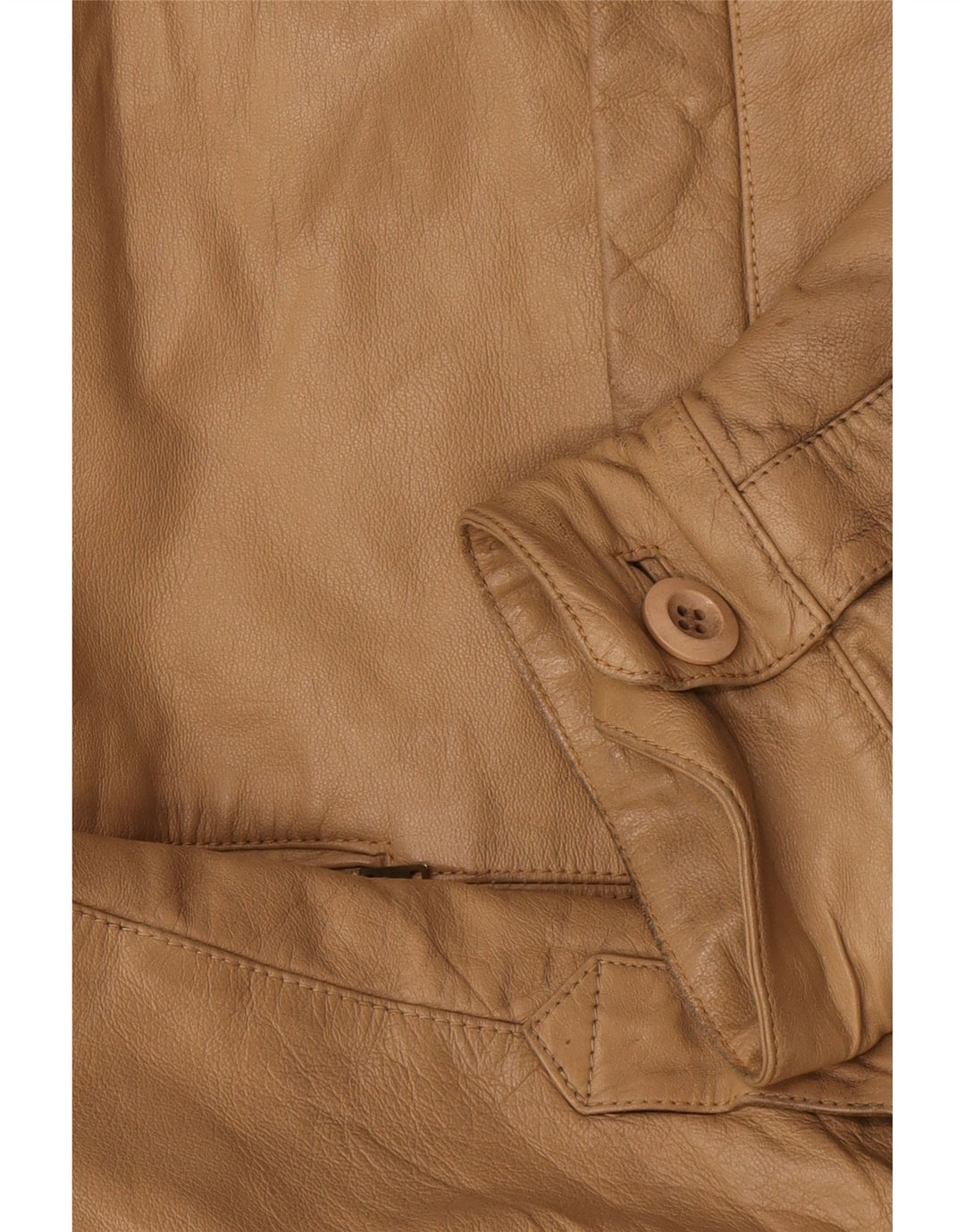 Giacca in pelle vintage da uomo IT 52 XL Beige