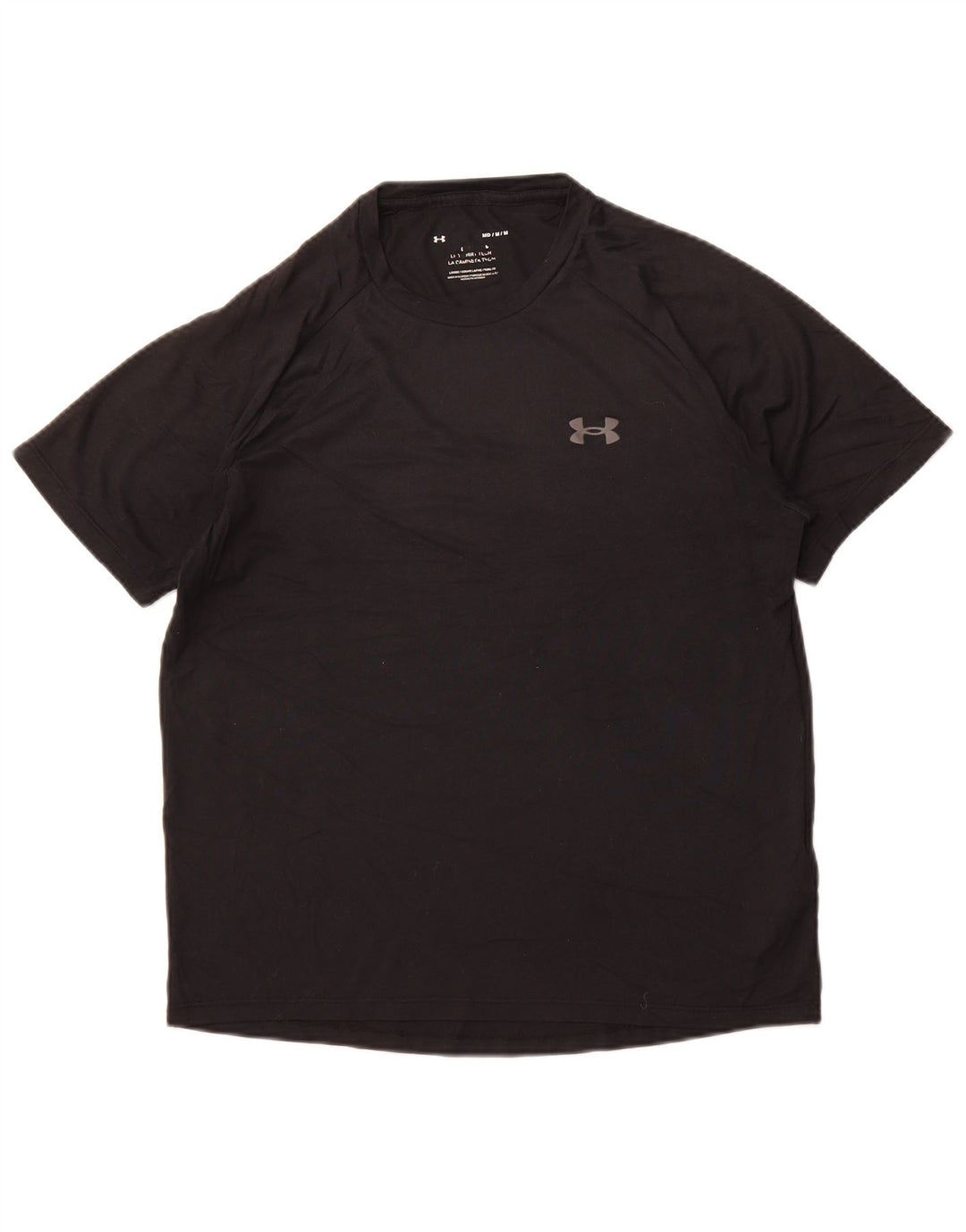 Maglietta da uomo UNDER ARMOUR Top medio nero in poliestere