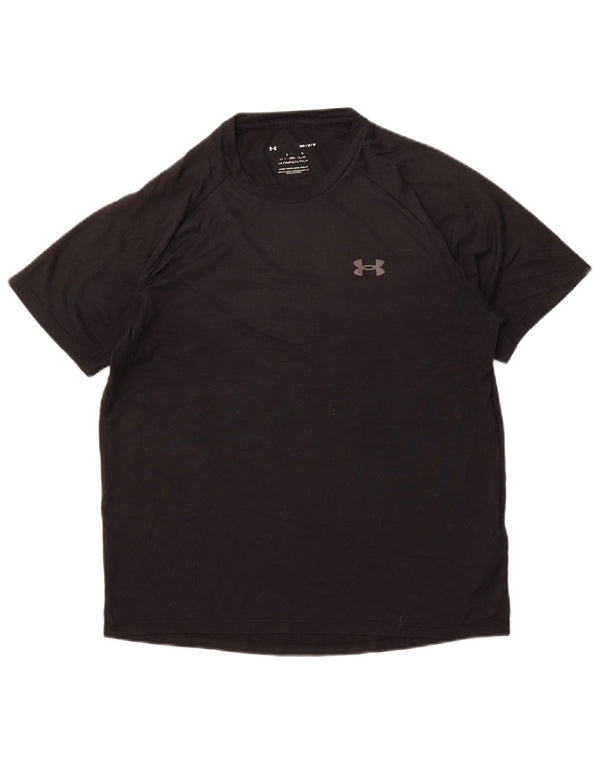 Maglietta da uomo UNDER ARMOUR Top medio nero in poliestere