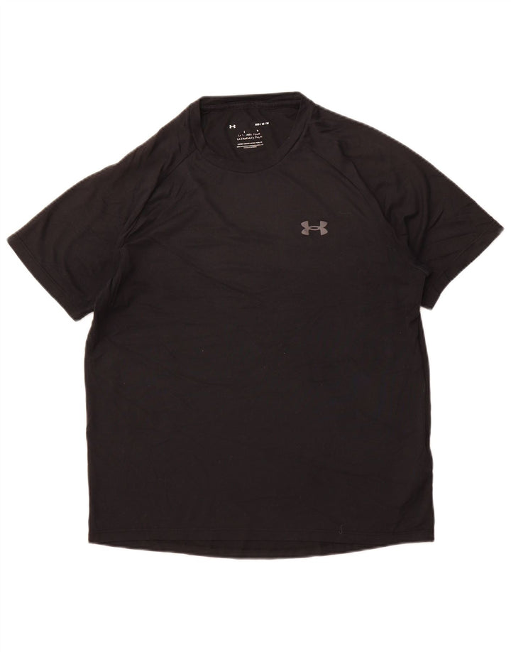 Maglietta da uomo UNDER ARMOUR Top medio nero in poliestere