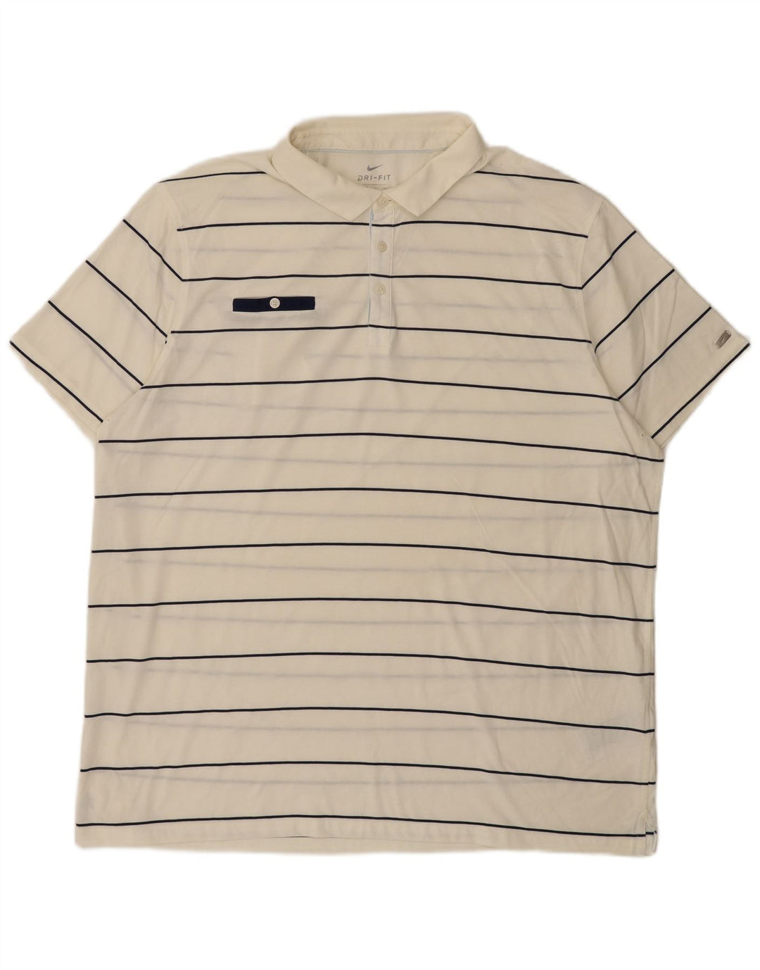 Polo Nike da uomo vestibilità regolare 2XL cotone a righe bianche
