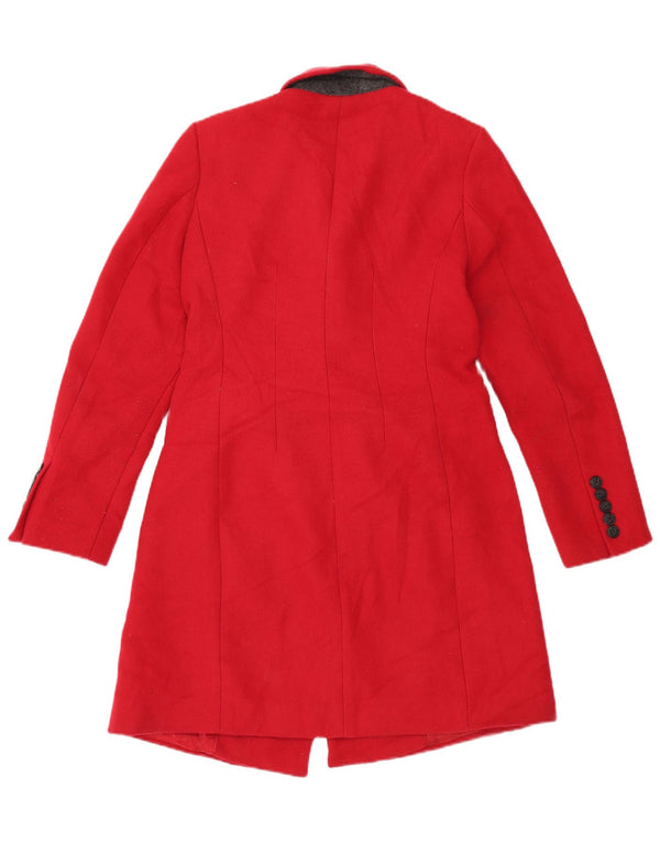 Cappotto doppiopetto oversize da donna Marks & Spencer UK 10 piccolo rosso