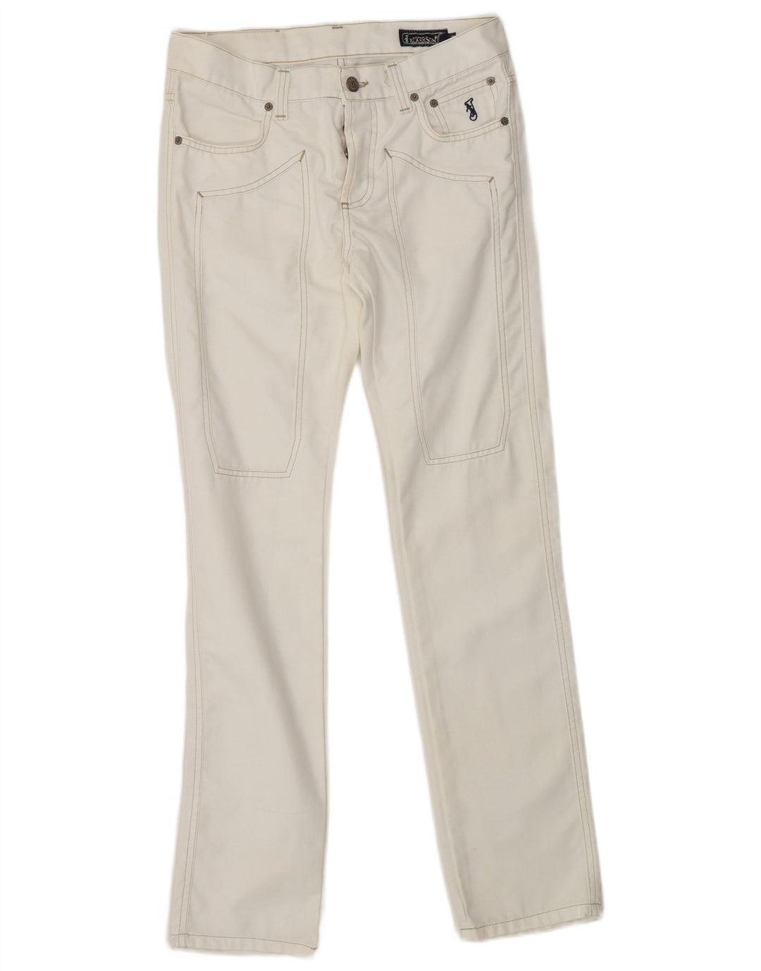 Jeans dritti da donna JECKERSON W30 L32 cotone bianco