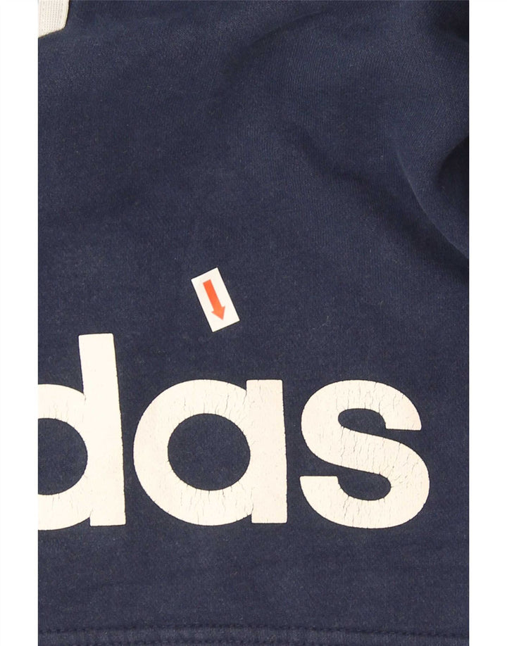 Pantaloncini sportivi Adidas da uomo con grafica media in cotone blu navy