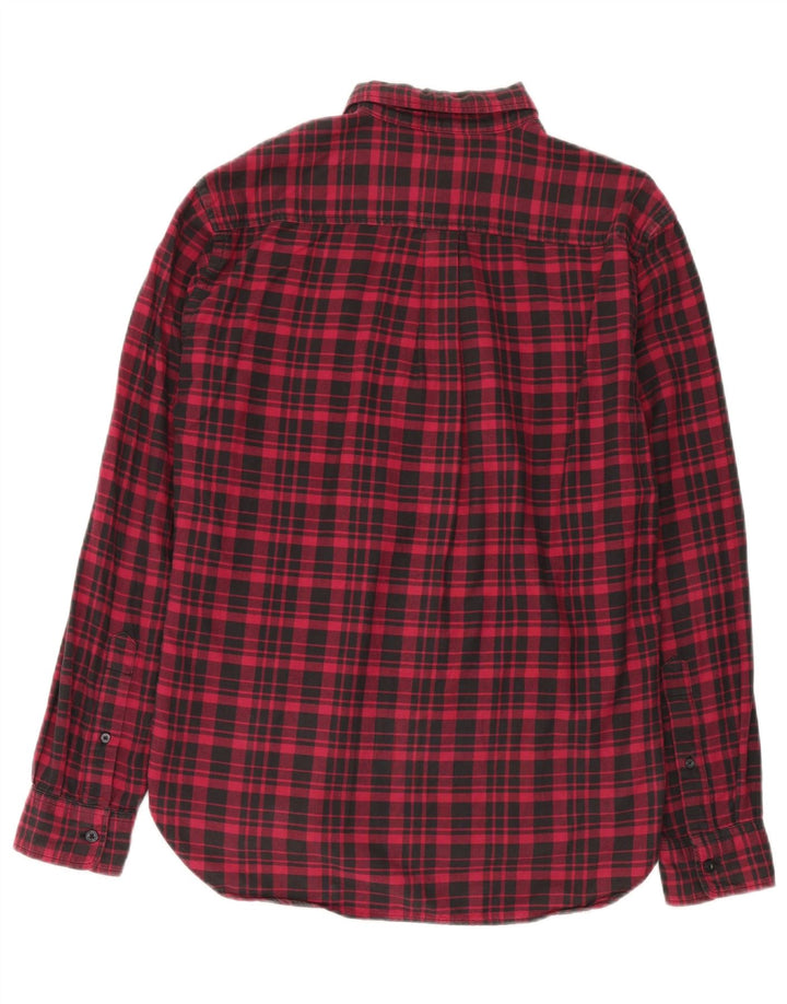 Camicia da uomo in flanella vestibilità standard Dockers, cotone a quadri rosso medio
