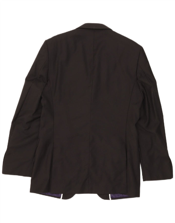 Giacca blazer lunga a 2 bottoni Marks & Spencer da uomo UK 40 lana nera media