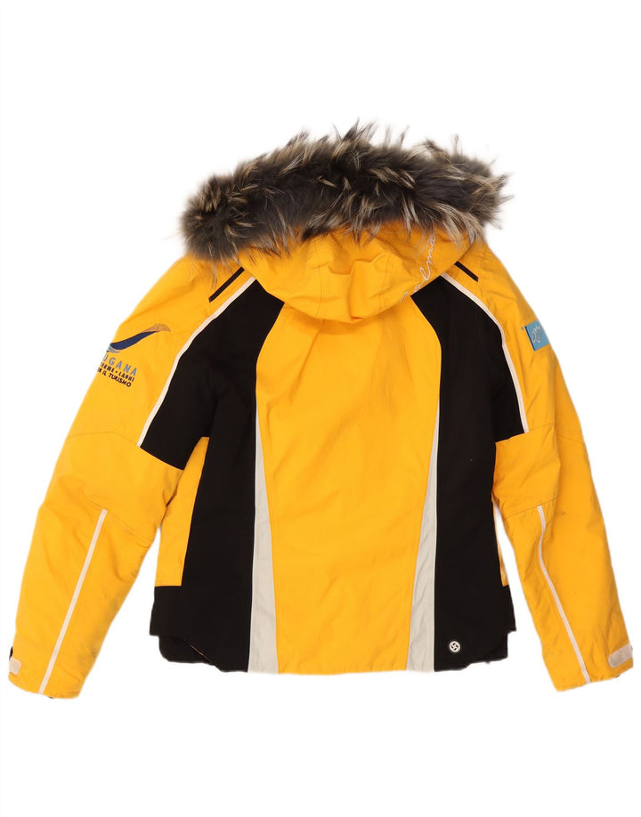 Giacca da sci con cappuccio da donna Colmar IT 48 XL Nylon color block giallo