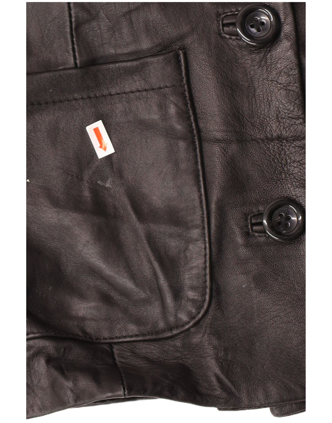 Giacca in pelle vintage da donna IT 44 media nera classica