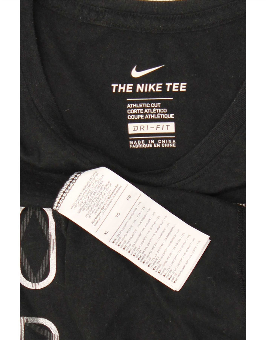 T-shirt grafica da uomo Nike Dri Fit Top XL poliestere nero