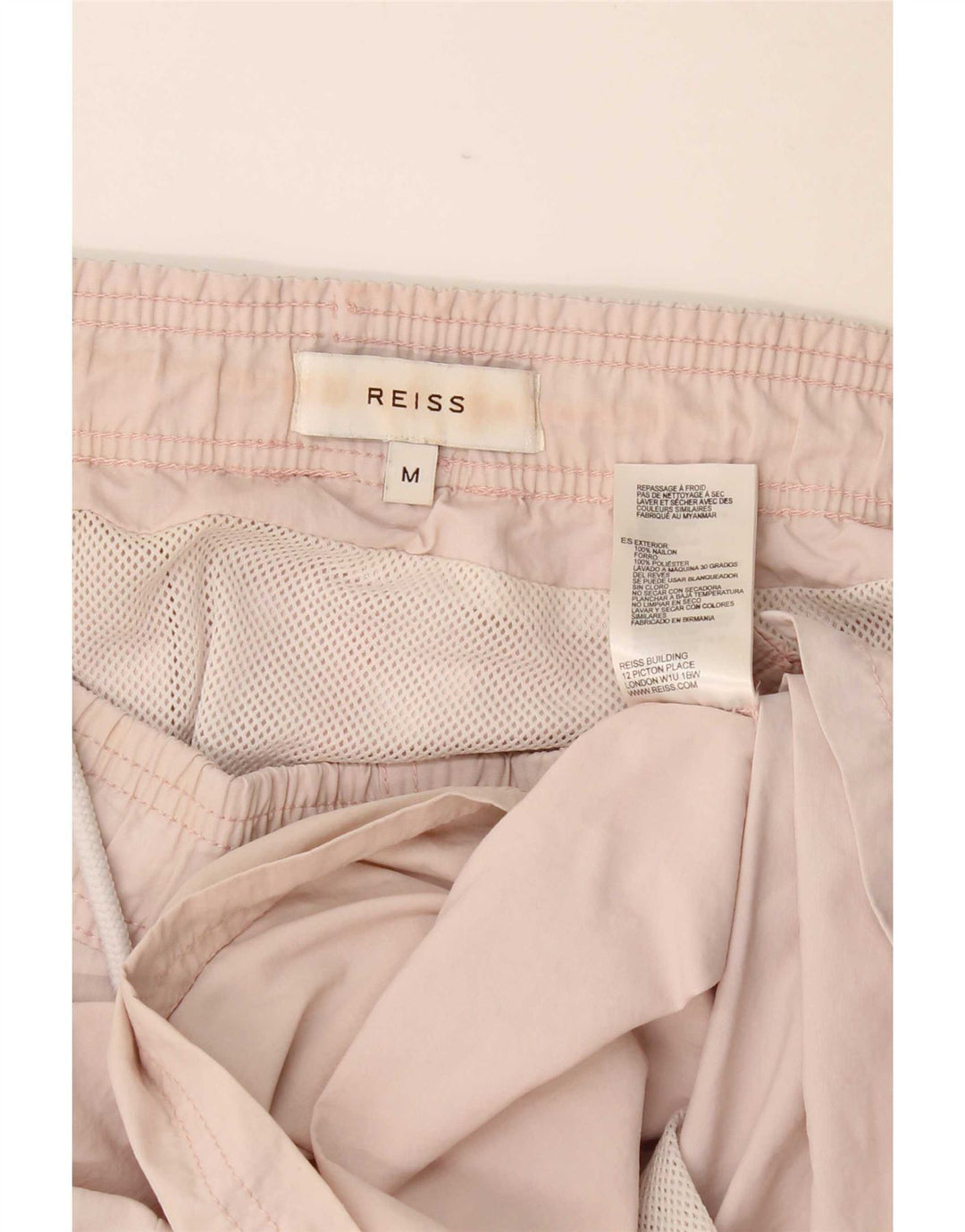 Pantaloncini da bagno da uomo Reiss in nylon rosa medio