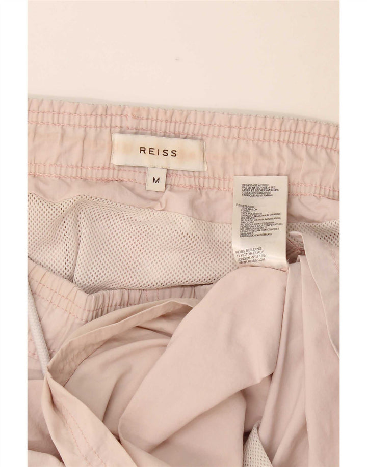 Pantaloncini da bagno da uomo Reiss in nylon rosa medio