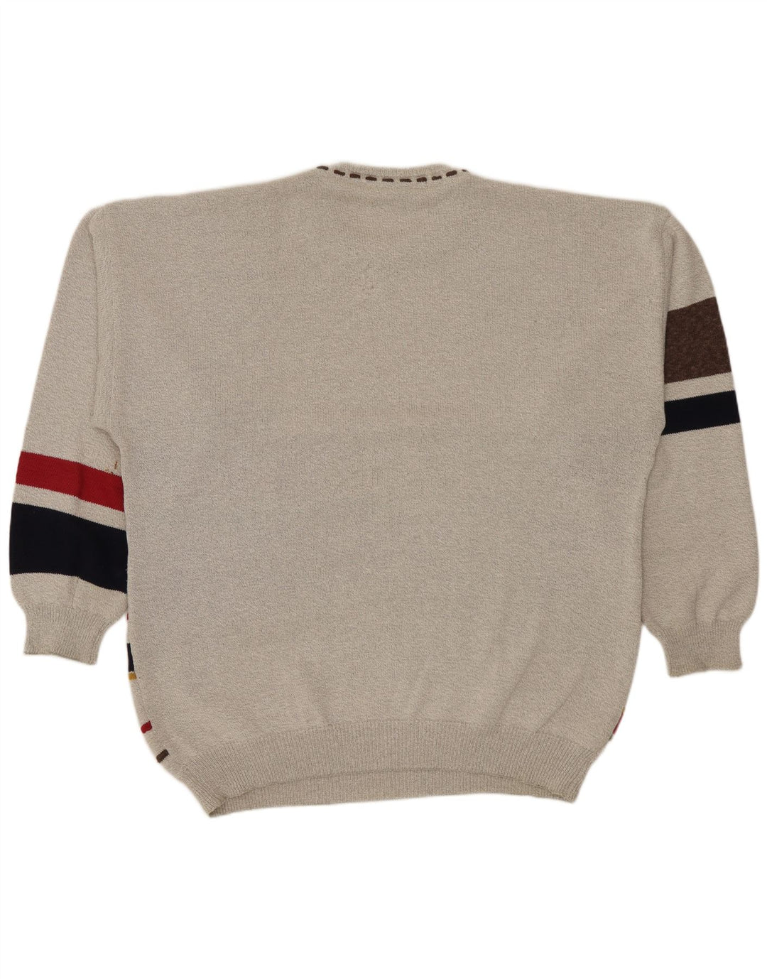 Maglione maglione girocollo da uomo Conte Massimo 2XL cotone geometrico grigio