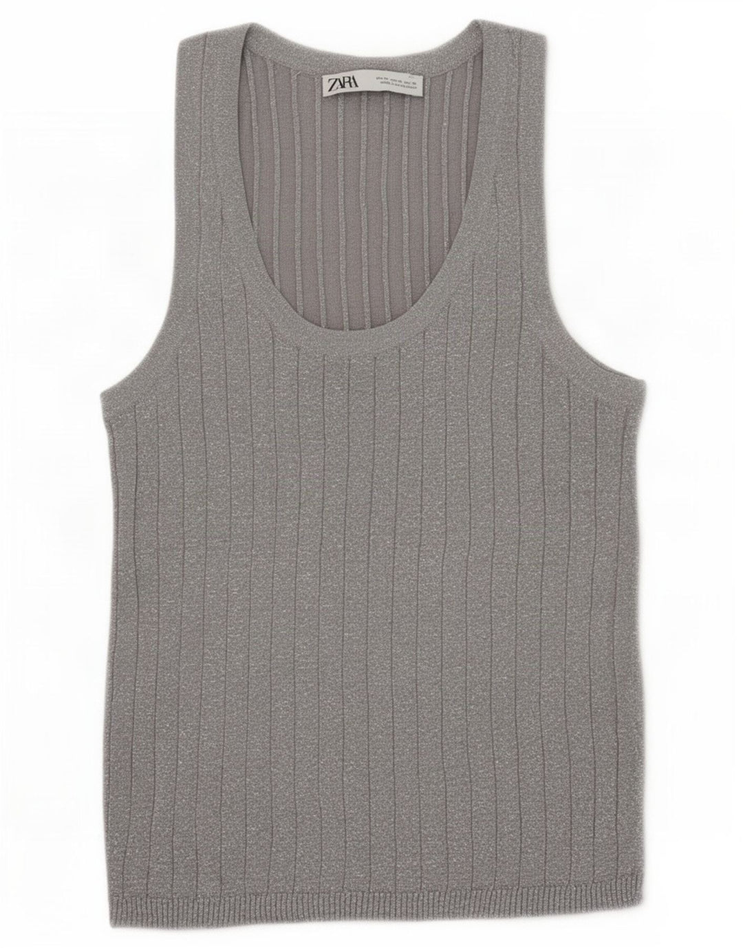 Canotta canotta da donna Zara UK 12 Grigio medio