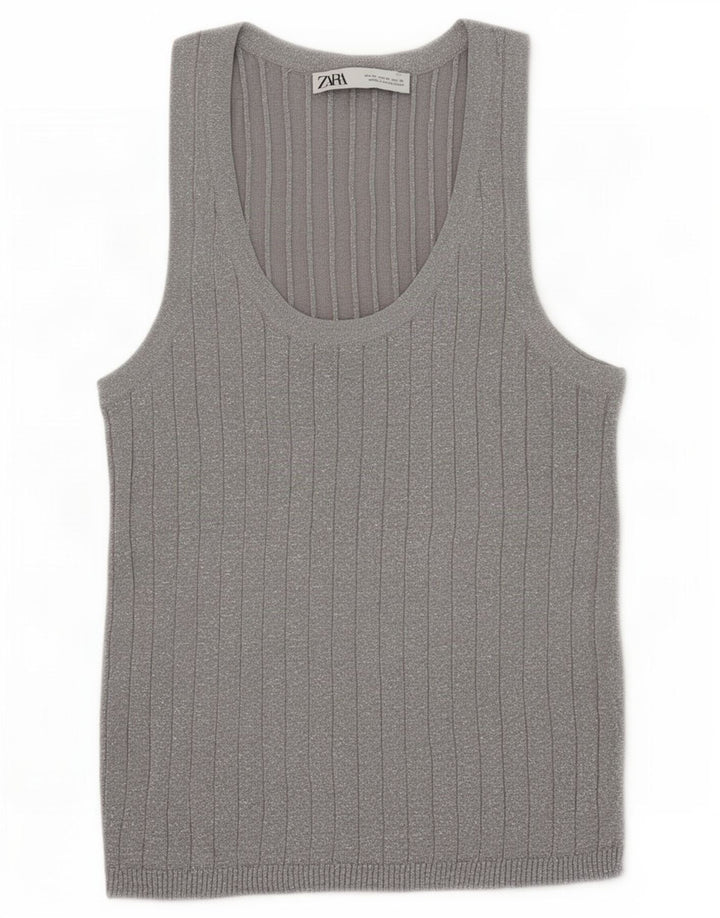 Canotta canotta da donna Zara UK 12 Grigio medio