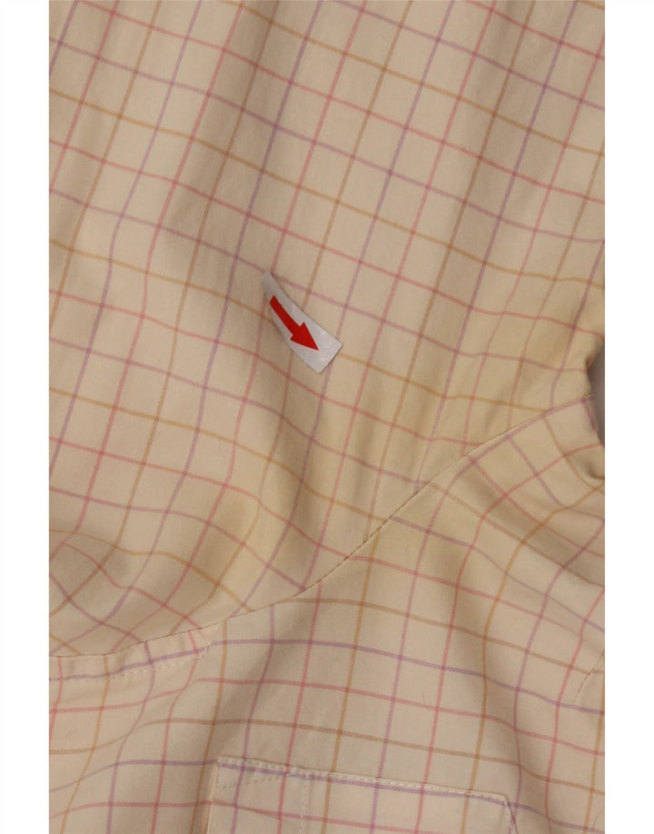 Gap Camicia da donna con maniche a 3/4 UK 16 Large Beige Check