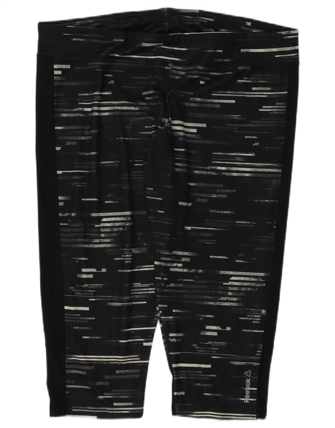Leggings Reebok Donna Capri UK 24/26 2XL Poliestere a righe nere