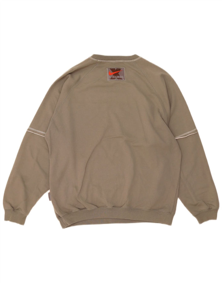Felpa da uomo Nike Jumper UK 42/44 Large Grigio Cotone