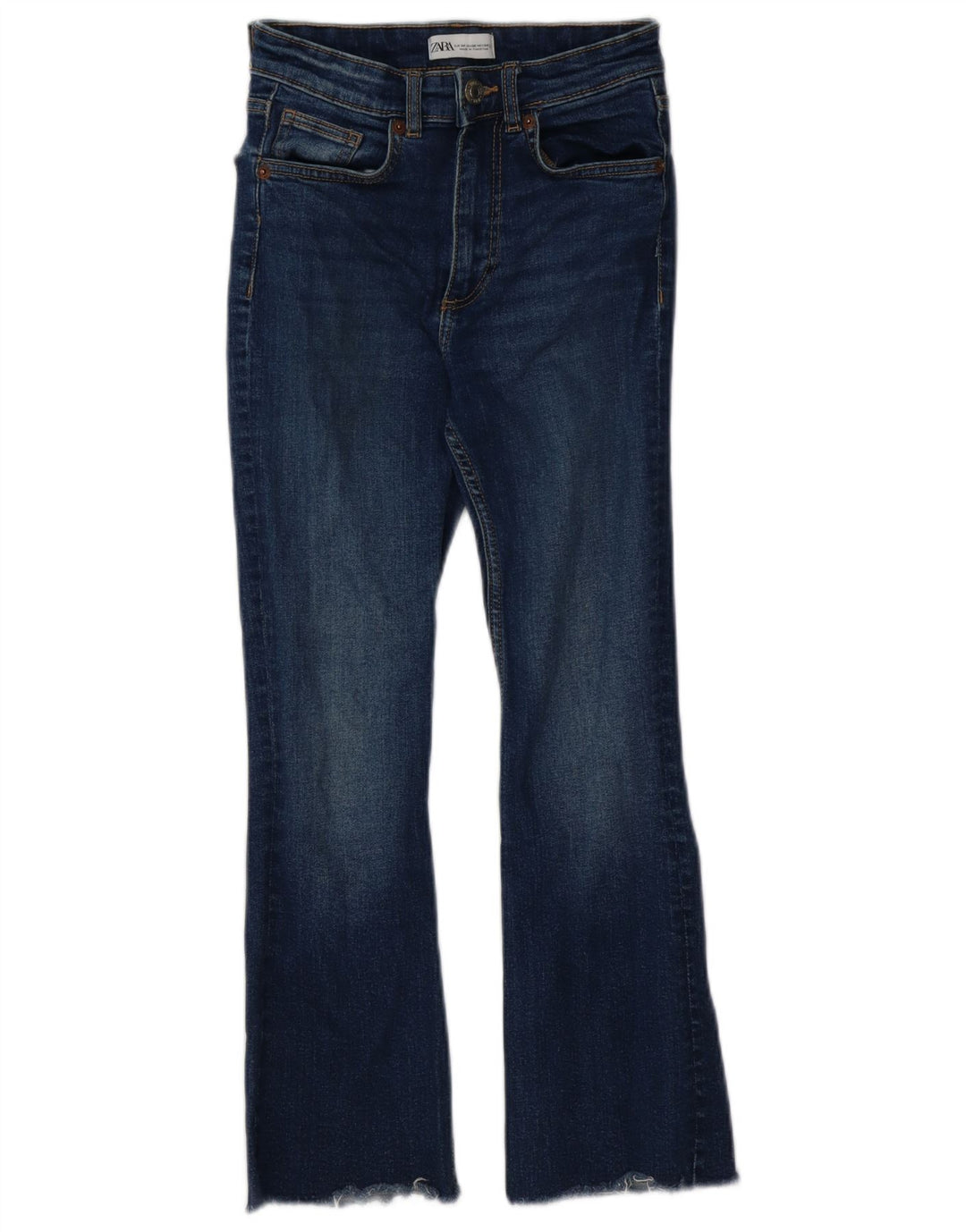 Jeans svasati da donna Zara EU 34 2XS W24 L25 cotone blu