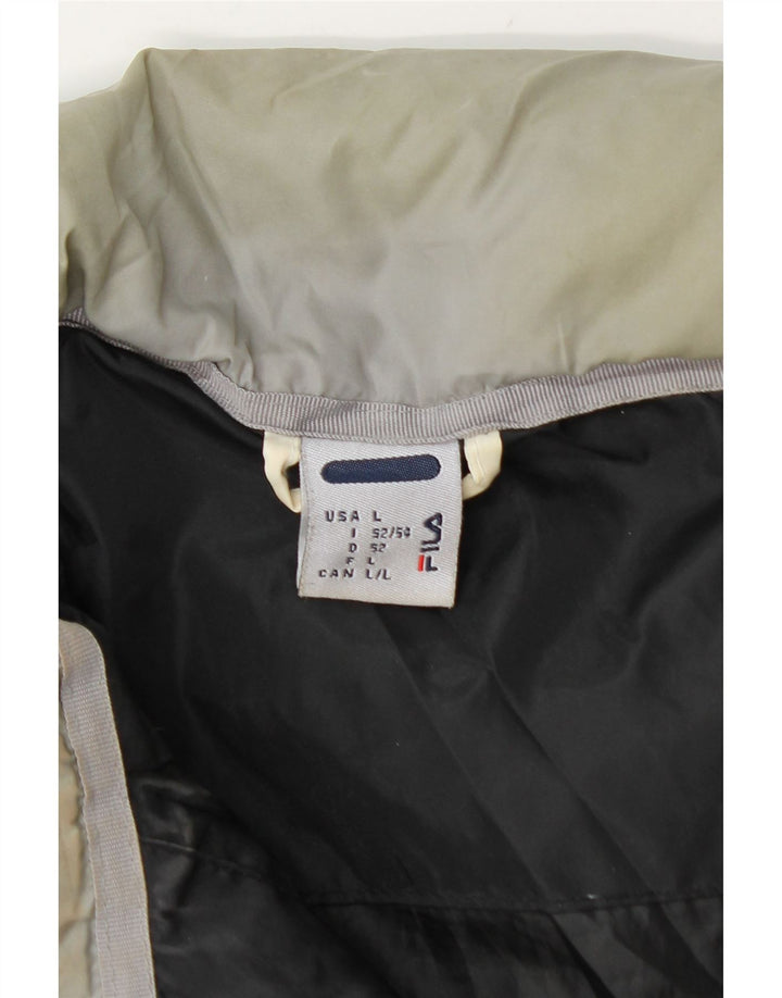 Giacca imbottita da uomo Fila UK 40 Large in nylon color block nero