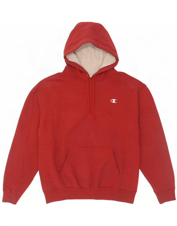 Felpa con cappuccio da uomo Champion XL in cotone rosso