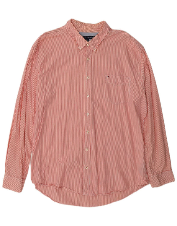 Camicia da uomo su misura Tommy Hilfiger 2XL cotone gessato rosa