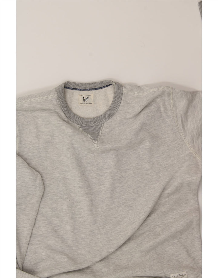 LEE Mens Sweatshirt Jumper Small Grey Flecked Cotton Vintage Lee and Second-Hand Lee from Messina Hembry 