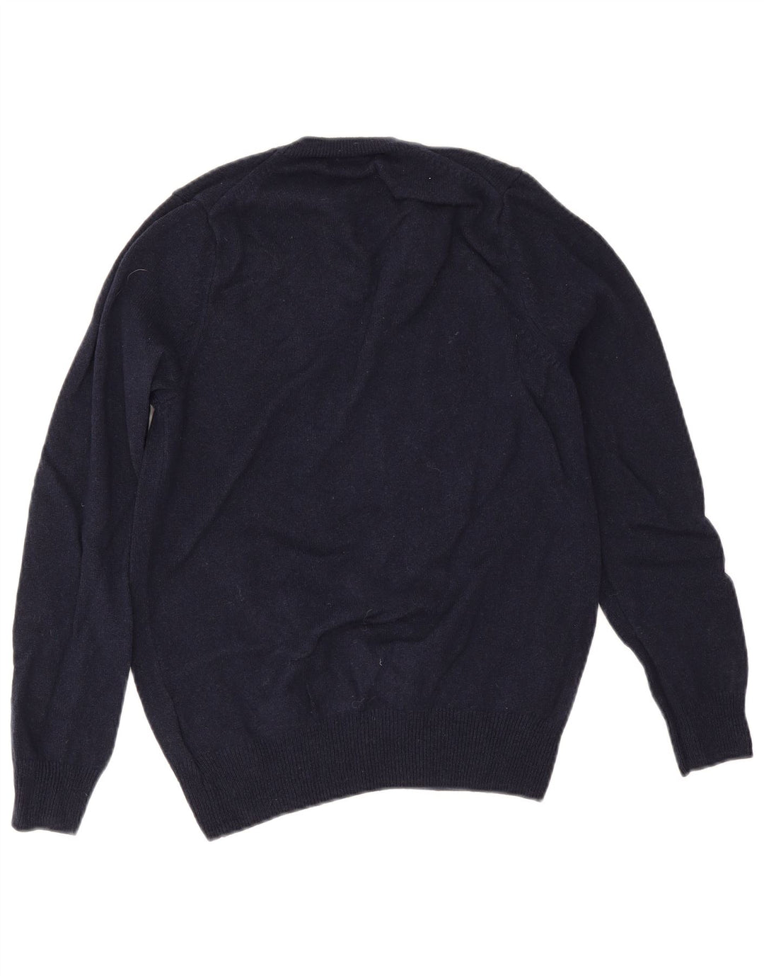 Maglione da uomo con scollo a V Marks & Spencer piccolo in lana blu navy