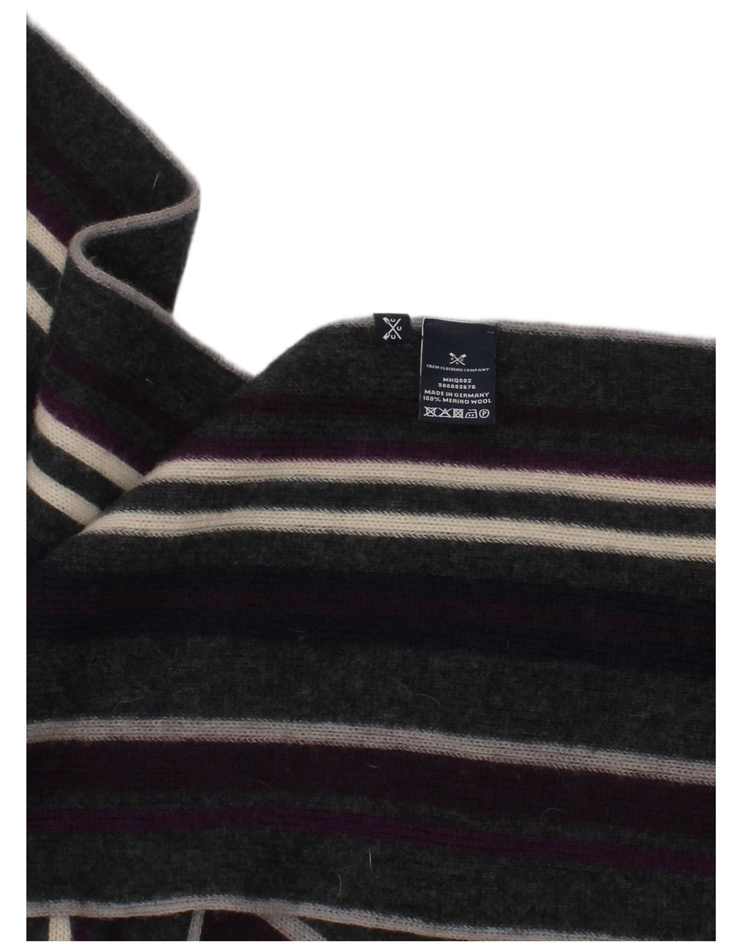Crew Clothing Sciarpa rettangolare da uomo Taglia unica Classica a righe multicolore