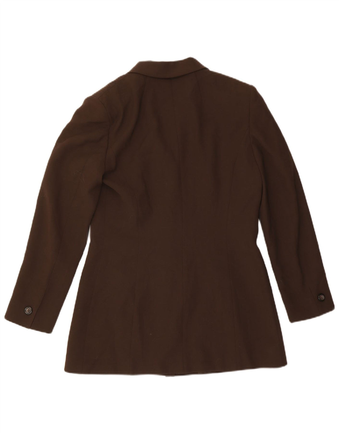 Giacca blazer a 4 bottoni da donna Marella UK 12 classica in lana marrone medio