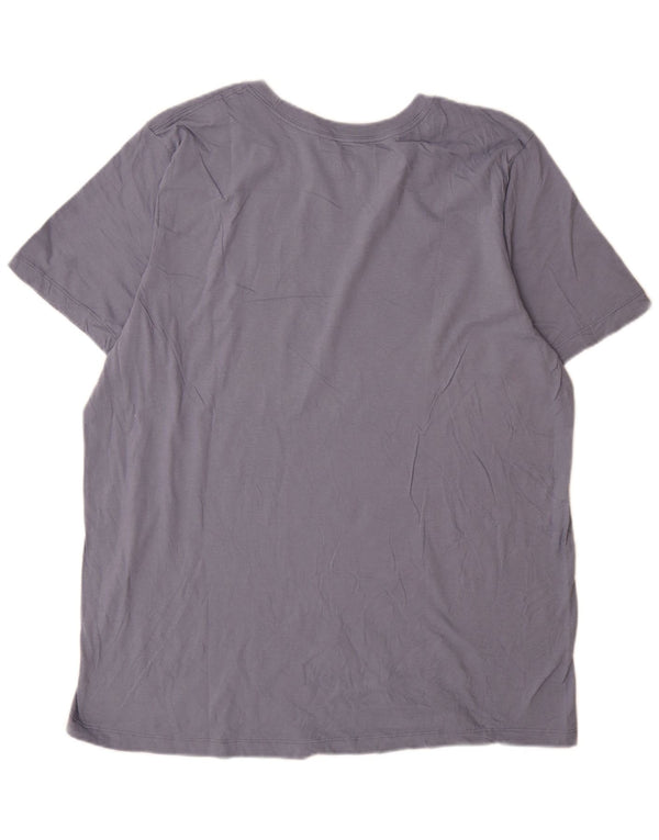 T-shirt grafica da uomo Nike Top XL in cotone blu navy