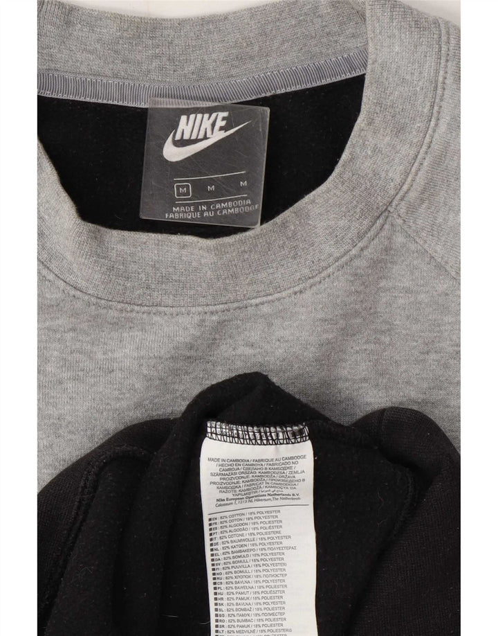 Felpa grafica da uomo Nike Felpa in cotone color block medio nero