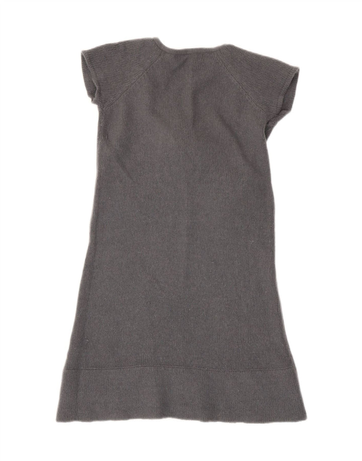 Abito maglione da donna Zara con allacciatura frontale UK 8 piccolo in lana grigia