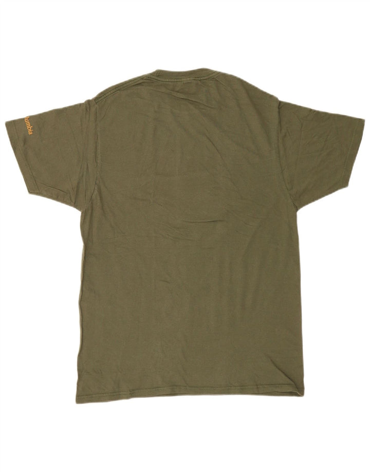 T-shirt grafica da uomo Columbia Top in cotone verde medio